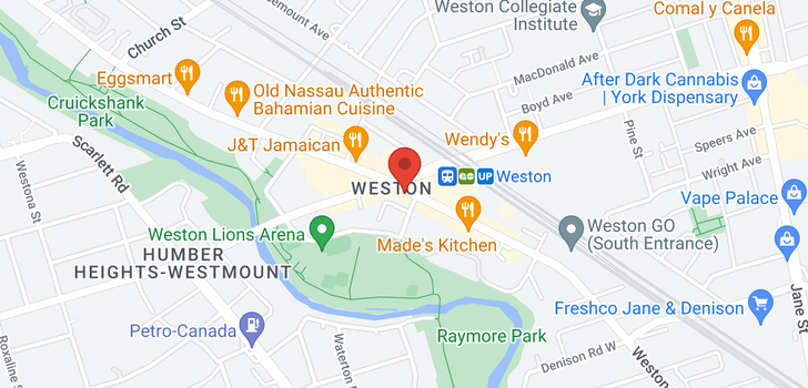 map of 1880 WESTON RD